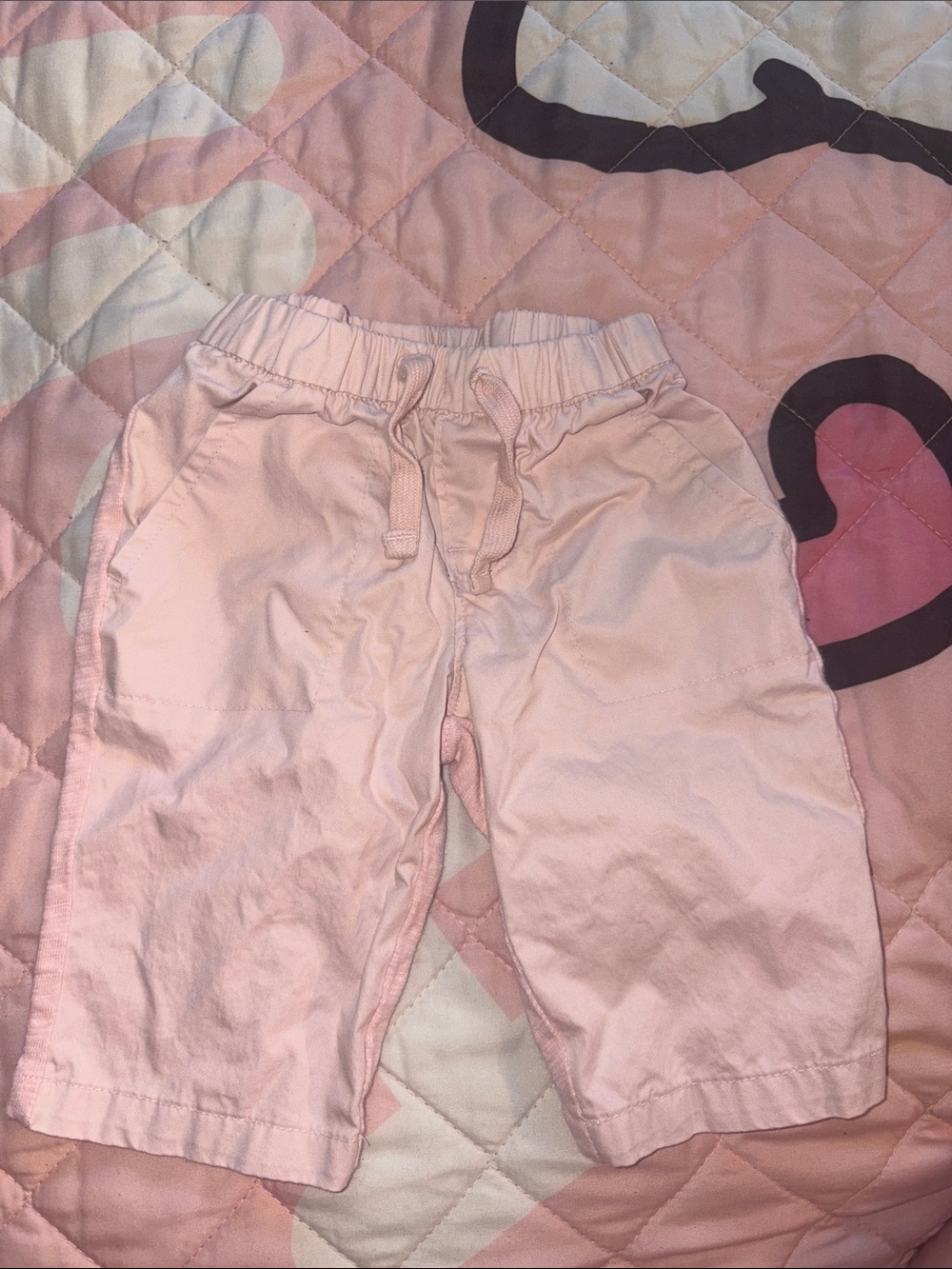 GAP Light Pink Drawstring Cotton Shorts for Kids